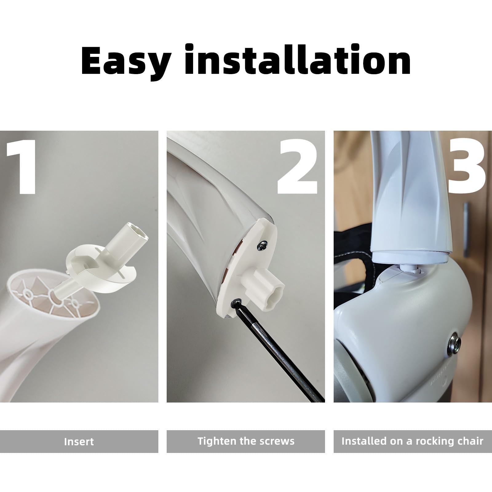 K TOMOTO installation steps for Mamaroo 1037 simplify setup with included screws.