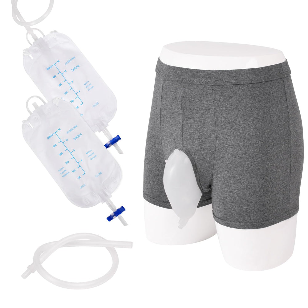 KUAZIDAR Wearable Urine Collector Kit shown for discreet use and comfort.