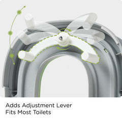 KUB 3-in-1 potty trainer detachable bowl highlights easy cleaning and quick rinse.