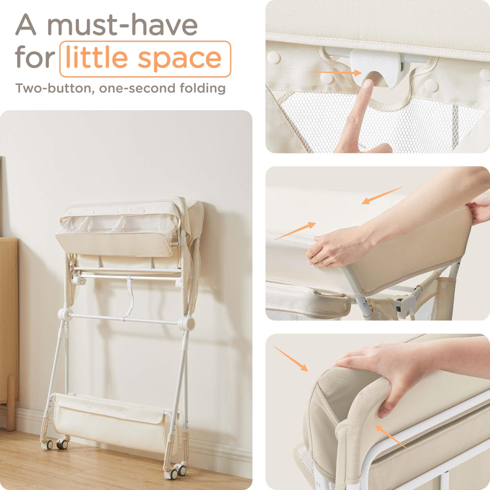 KUB diaper changing table with height adjustable platform for ergonomic use.