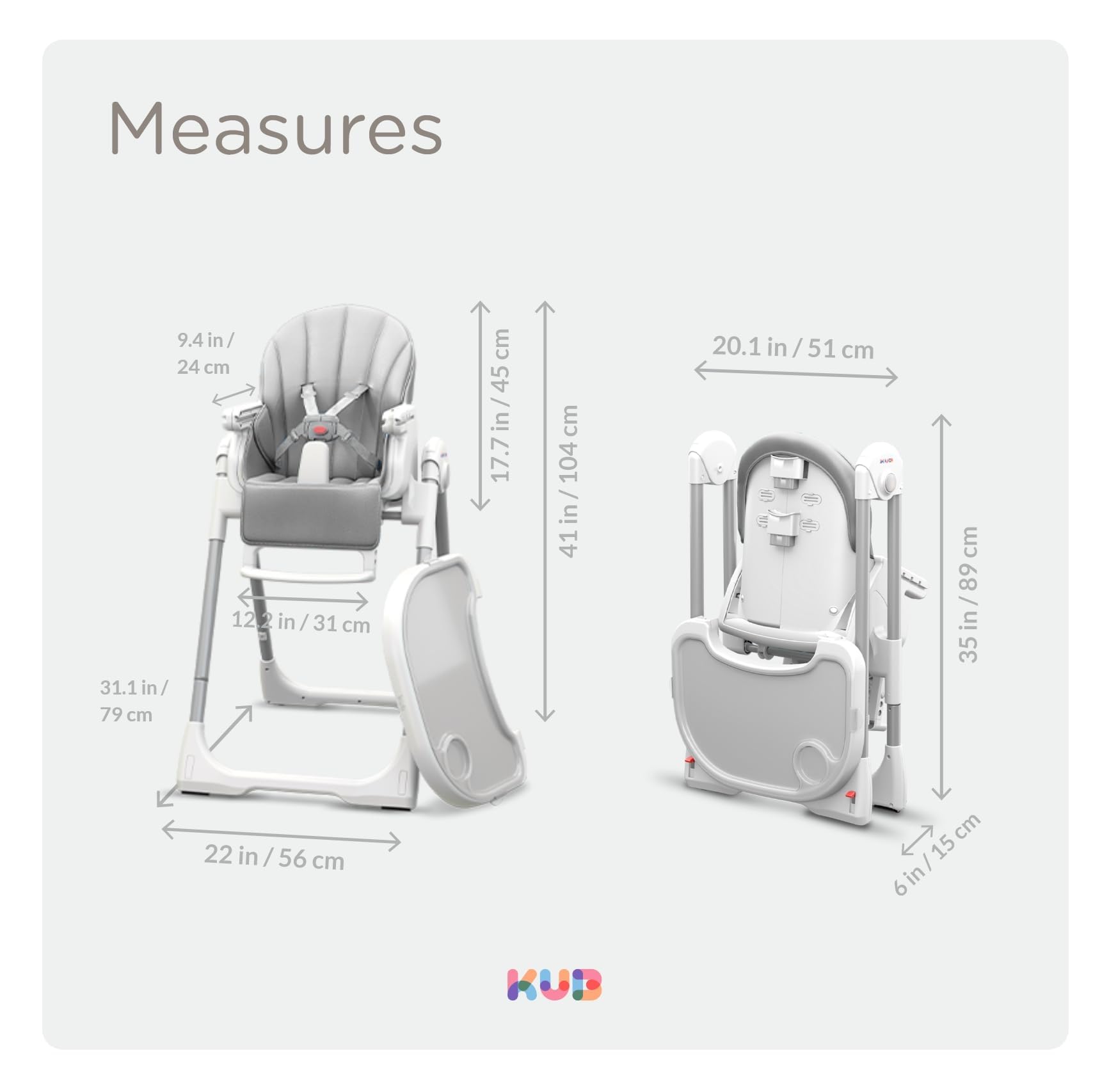 KUB folds flat to save space when not in use.