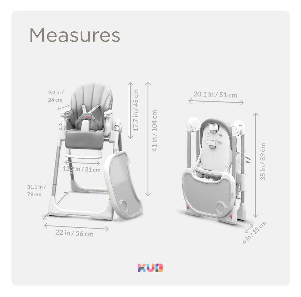 KUB BPA-free tray ensures safe, easy cleaning after meals.