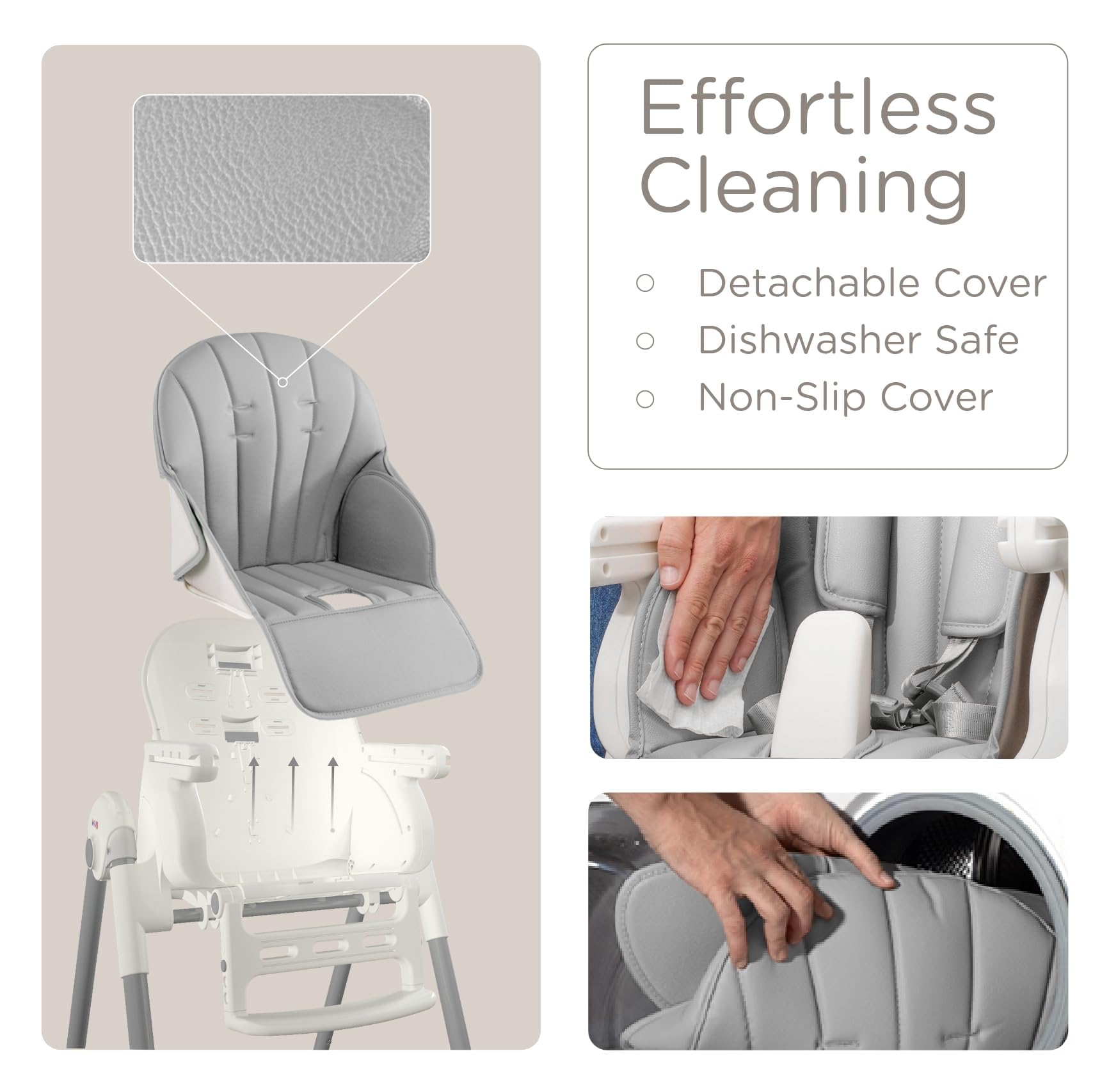 KUB removable BPA-free tray for easy sink-side cleaning.