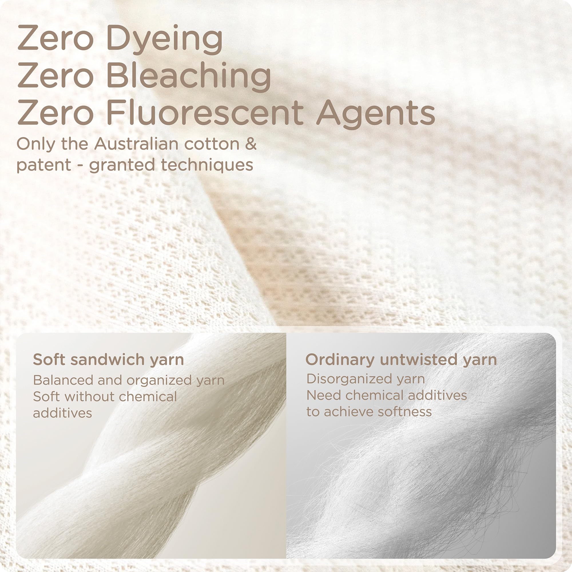 Beige KUB sleep sack highlighting breathable cotton for all-season comfort