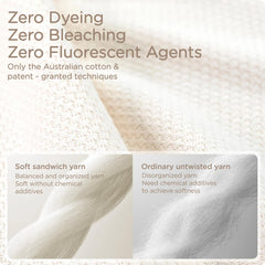 Beige KUB sleep sack highlighting breathable cotton for all-season comfort