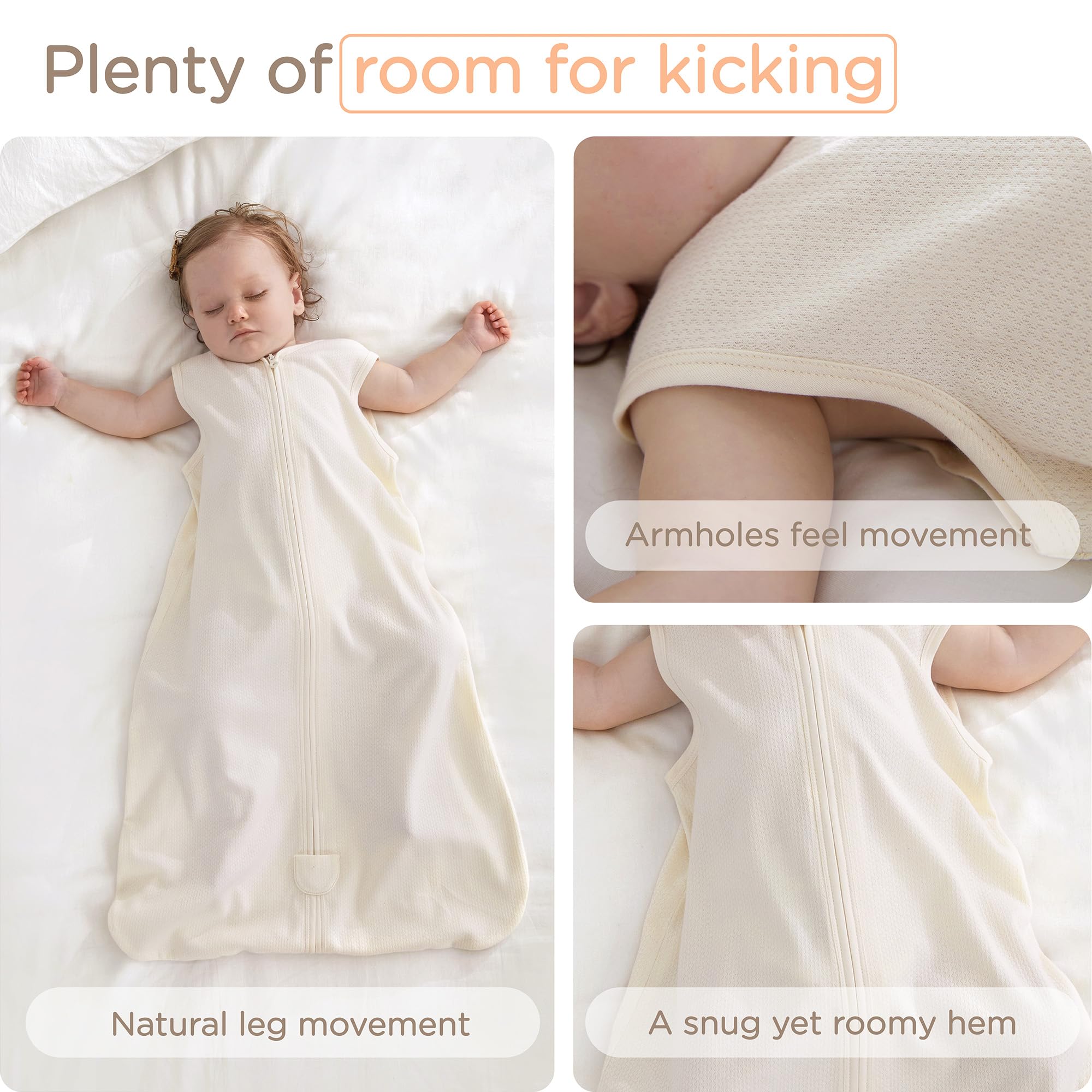 KUB sleep sack on baby in crib emphasizes safety and restful nights