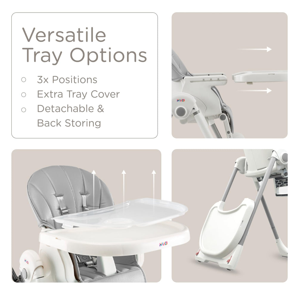 KUB 4-recline positions provide flexible feeding angles.