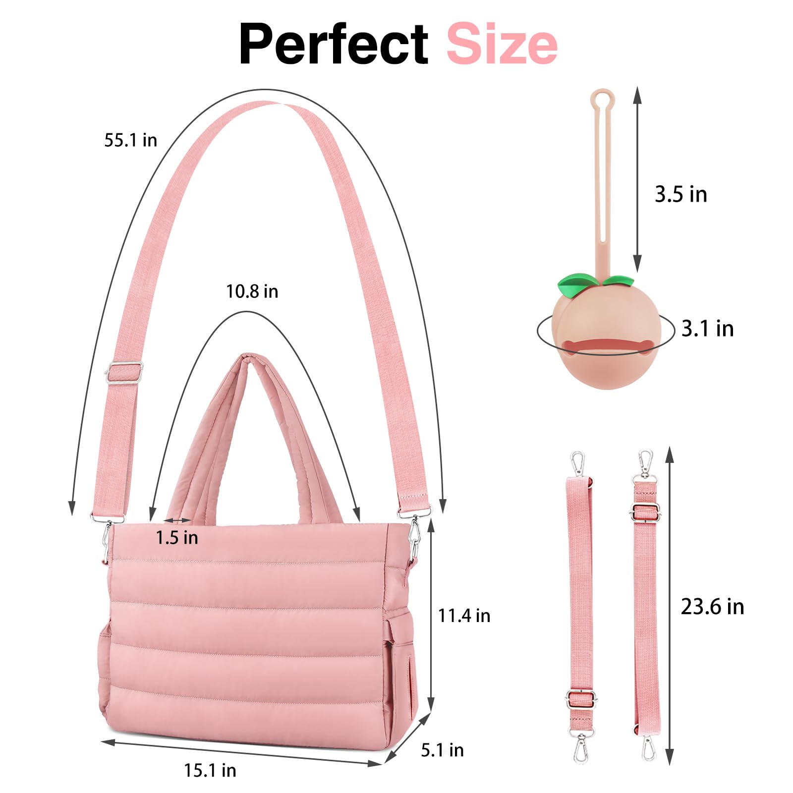 Stroller straps on the KUBYA bag simplify attachment to a stroller