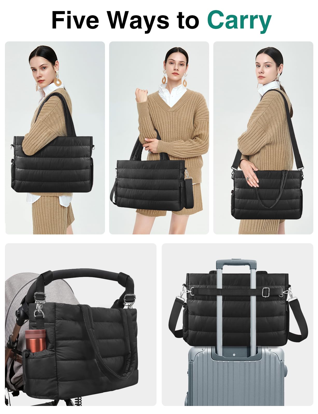 KUBYA diaper bag ideal for work, travel, or weekend outings
