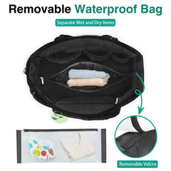 KUBYA wet-dry separation bag keeps damp items isolated inside tote