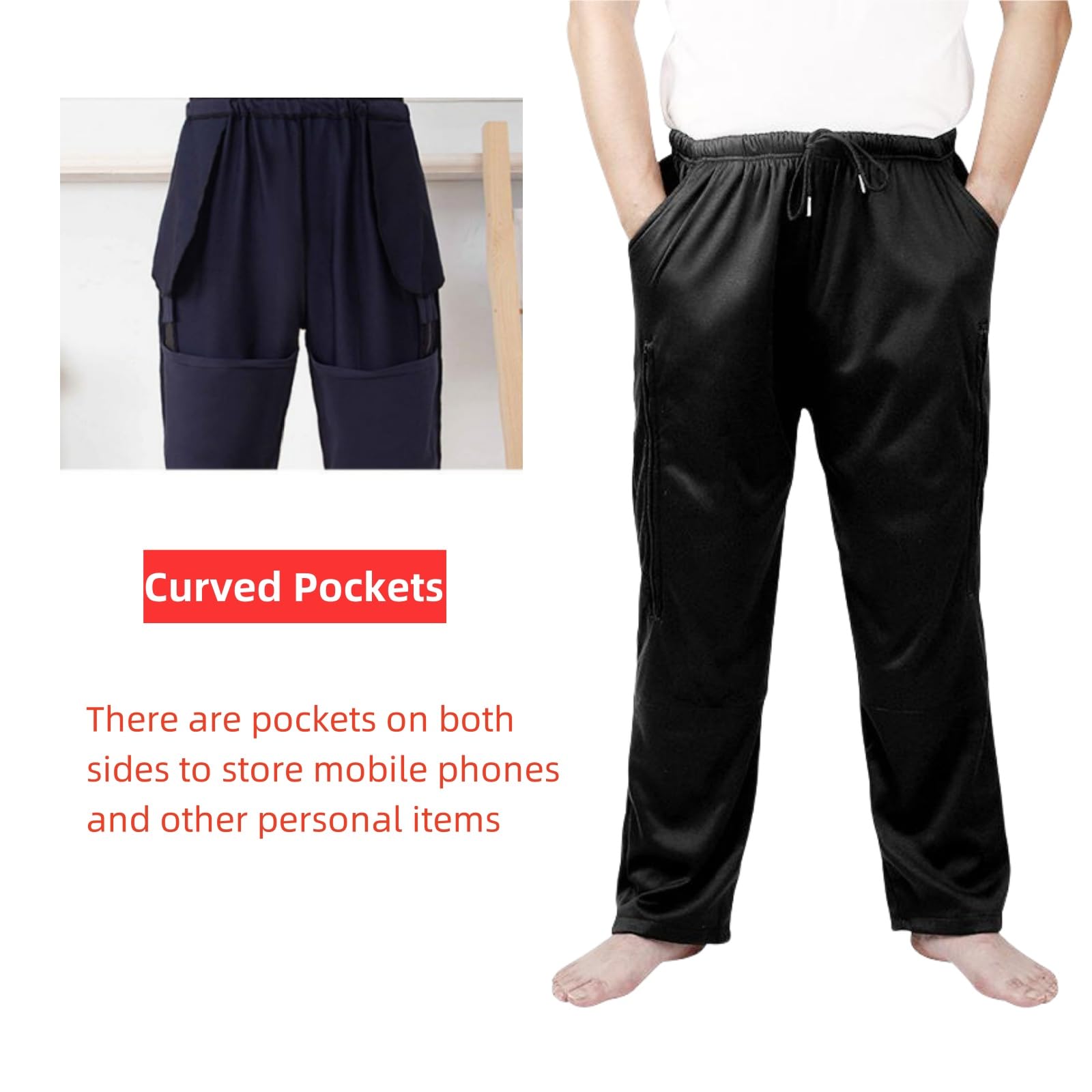 KUMUROETA pants available in M to XXL for a versatile fit.