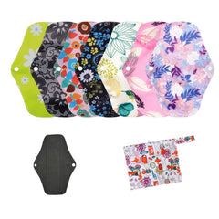 KUMUROETA charcoal bamboo mama cloth set packaging, a convenient reusable option for daily wear