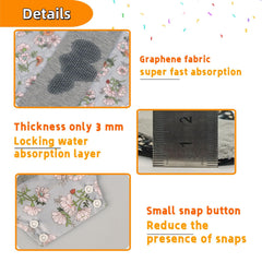 KUMUROETA pads featuring graphene fabric and polar fleece core for breathable comfort.