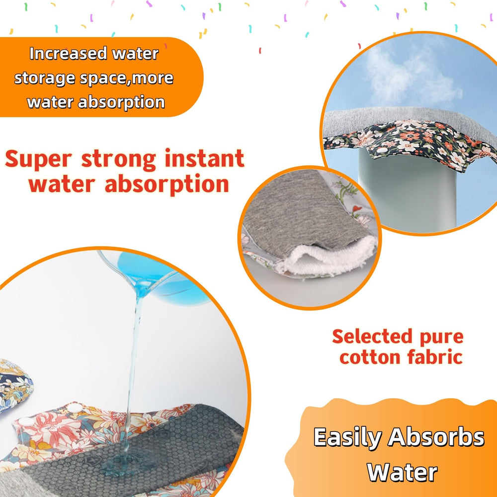 KUMUROETA pads with wings and snap buttons for secure fit and leakage prevention.