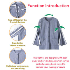 KUMUROETA recovery suit side sleeve snaps simplify dressing and privacy