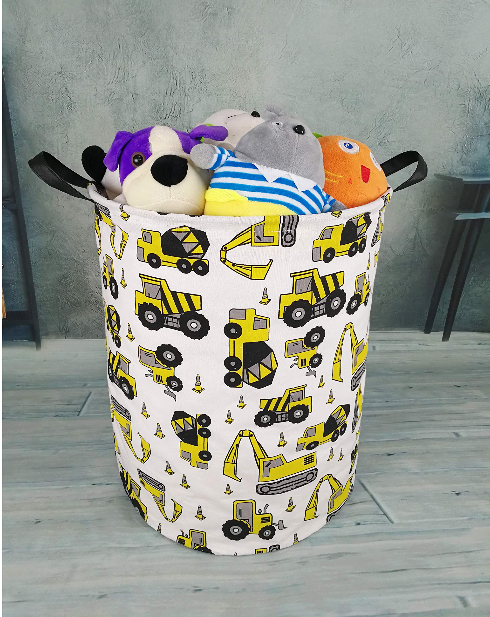 KUNRO excavator children's toy storage bin keeps play areas tidy