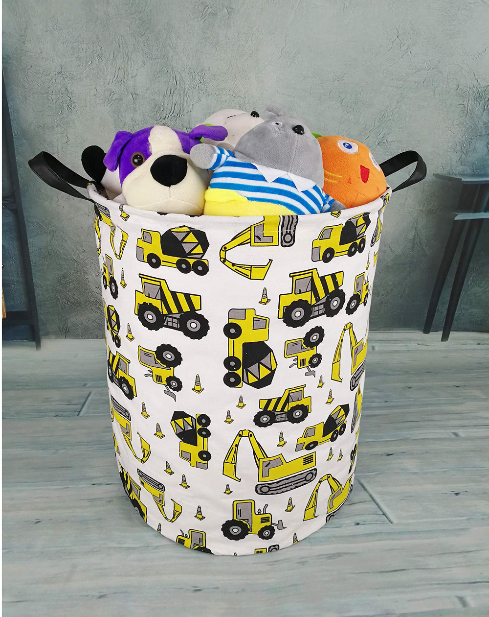 KUNRO excavator children's toy storage bin keeps play areas tidy