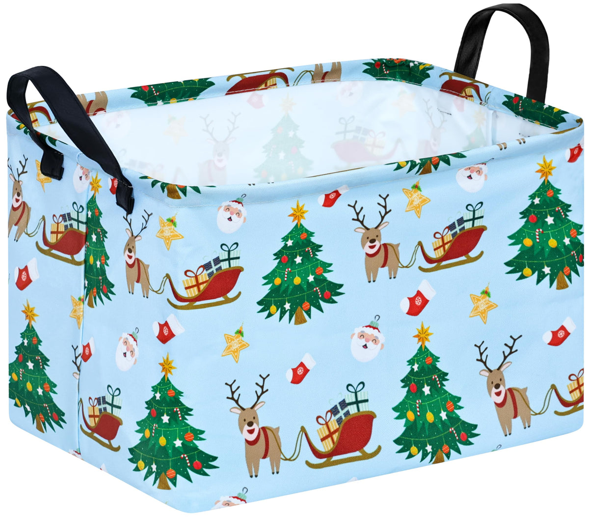 KUNRO Christmas Gift Storage Basket ghost design front view for festive organization