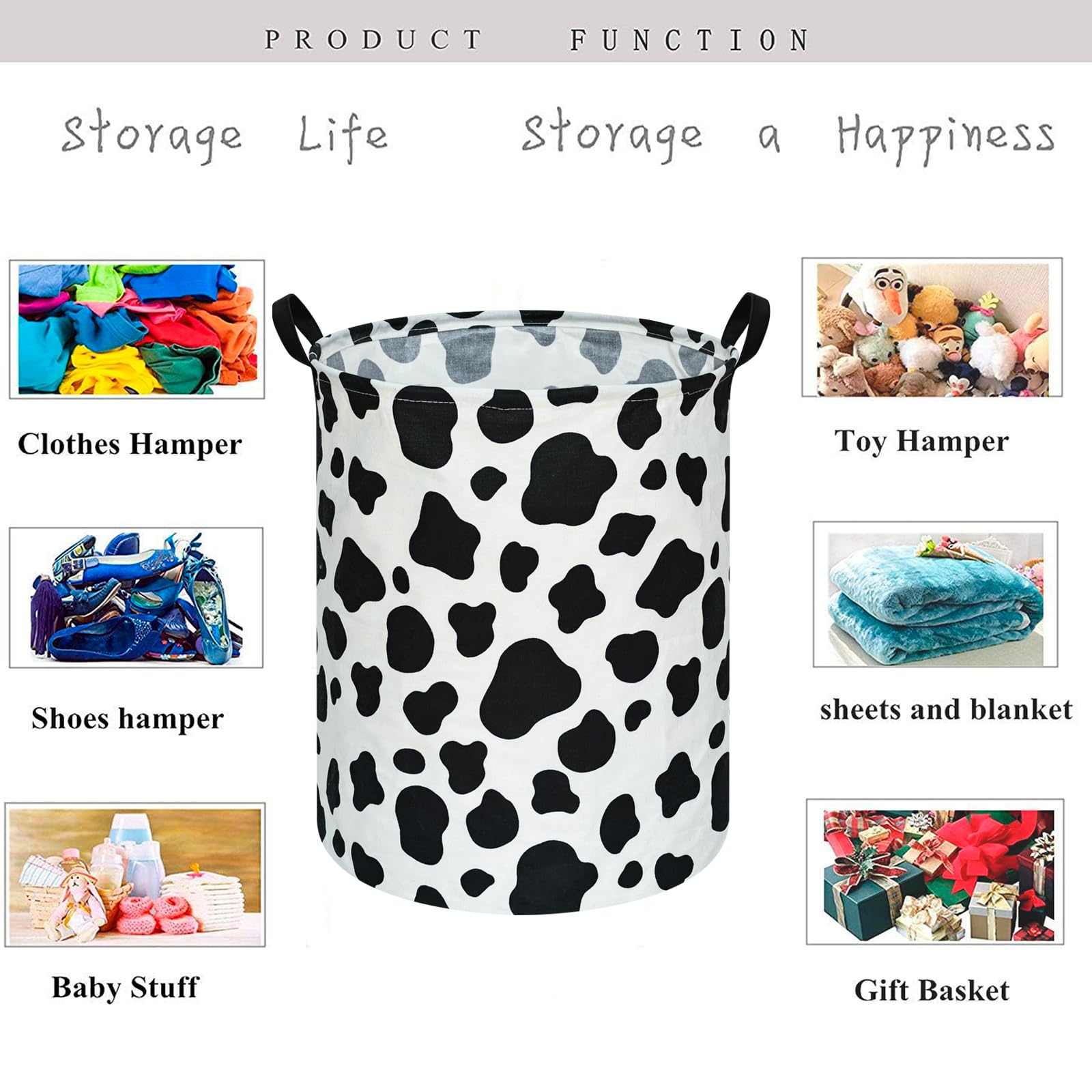 KUNRO collapsible laundry basket shown empty and flat