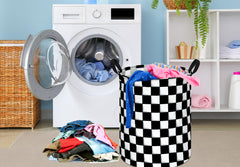 KUNRO collapsible laundry hamper folded flat saves space.