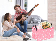 KUNRO linen-cotton storage basket with waterproof lining for durable home storage.