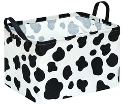 KUNRO rectangle storage basket in cow pattern for stylish organization