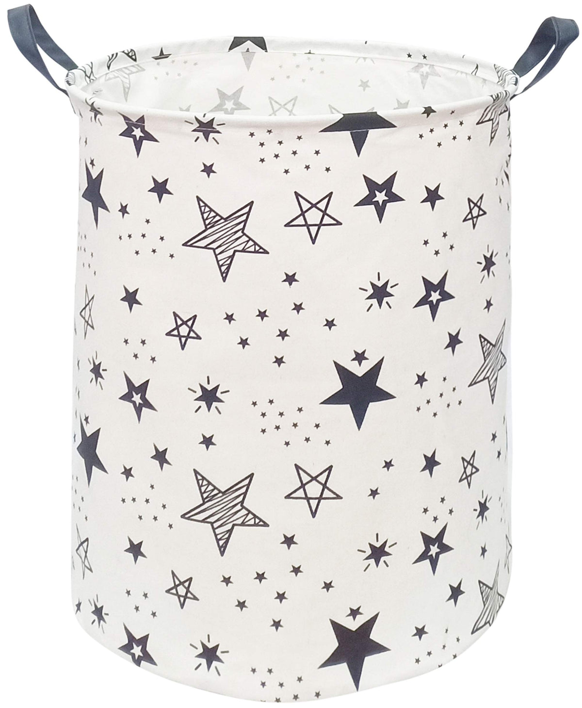 KUNRO Round laundry basket fabric detail highlights durable linen cotton blend