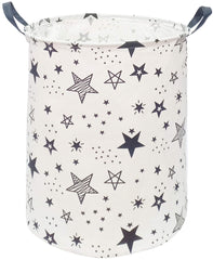 KUNRO Round laundry basket fabric detail highlights durable linen cotton blend