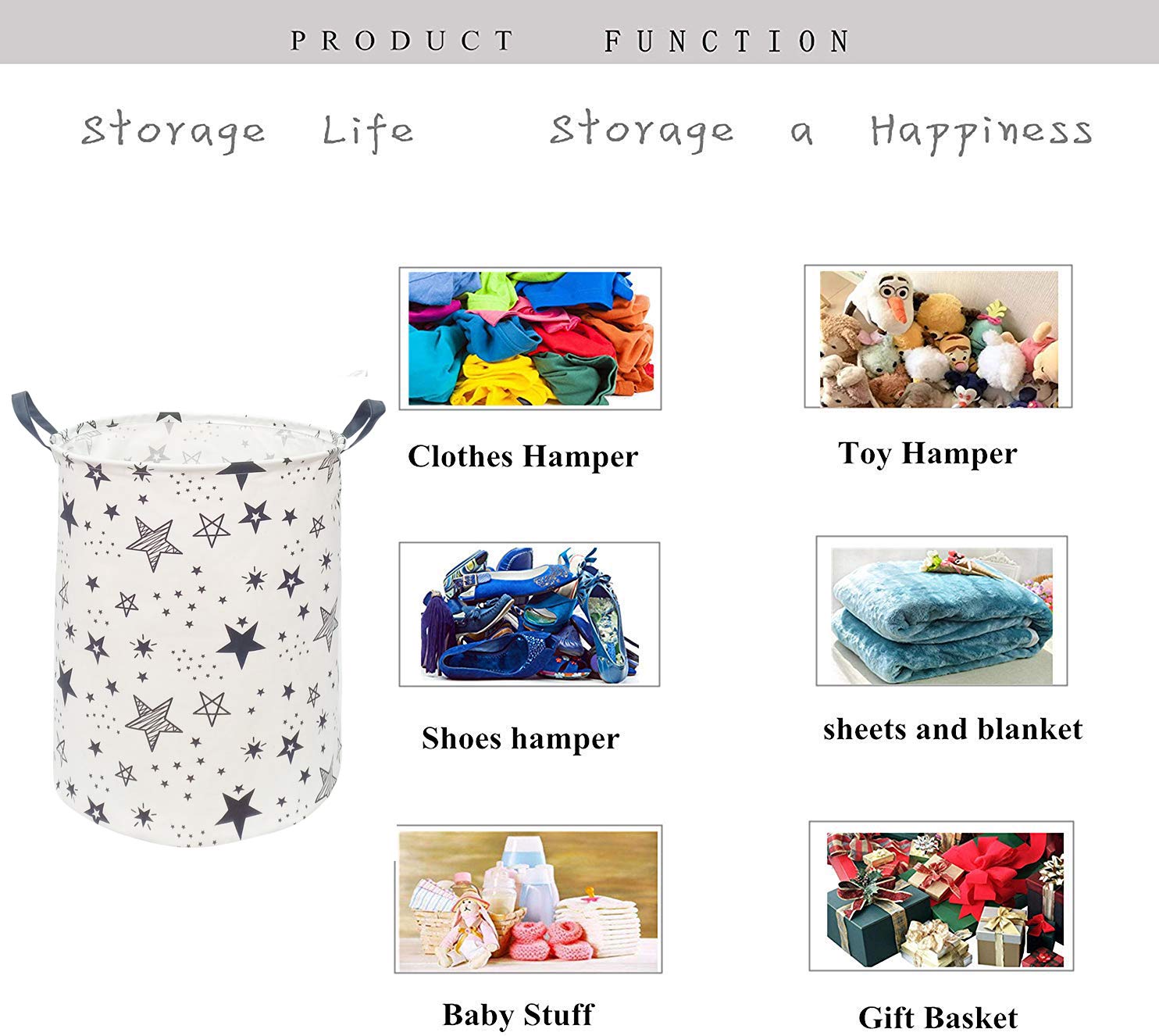 KUNRO round basket in bedroom scene for toy storage