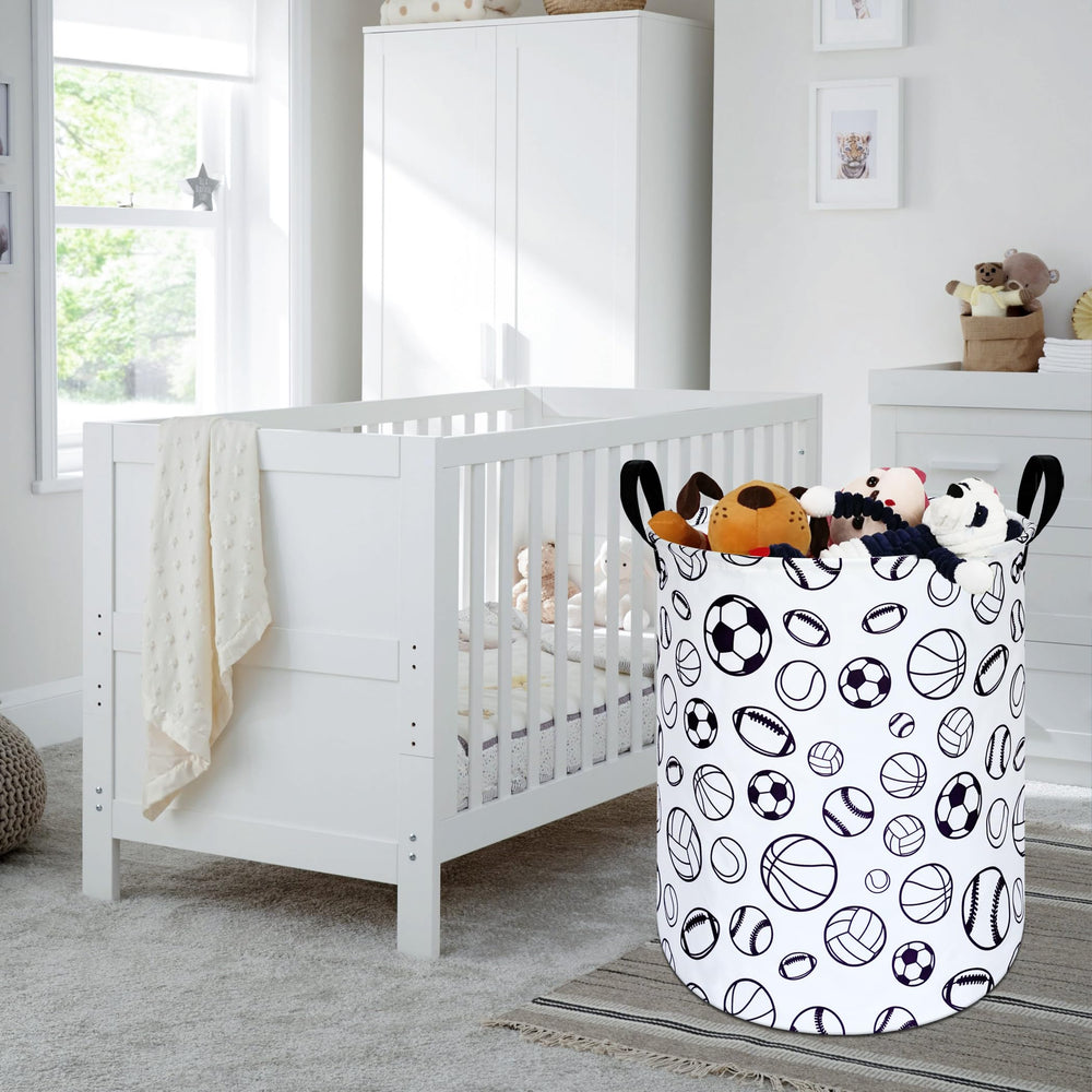 KUNRO basket doubles as nursery toy storage for tidy play areas.
