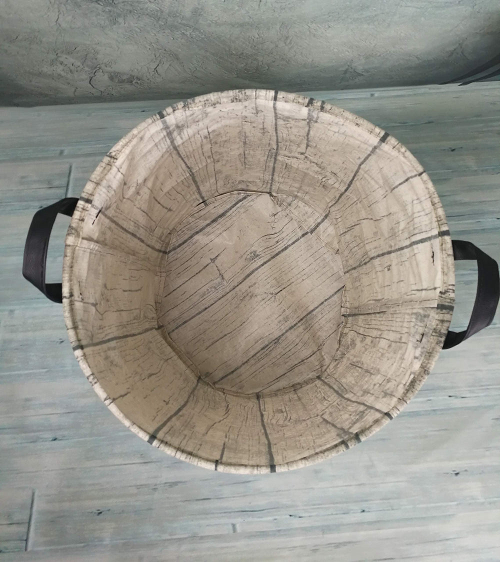 KUNRO round basket in bedroom decor, blends with woodland theme