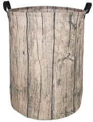 KUNRO round laundry basket with tree-stump top view, ideal nursery storage