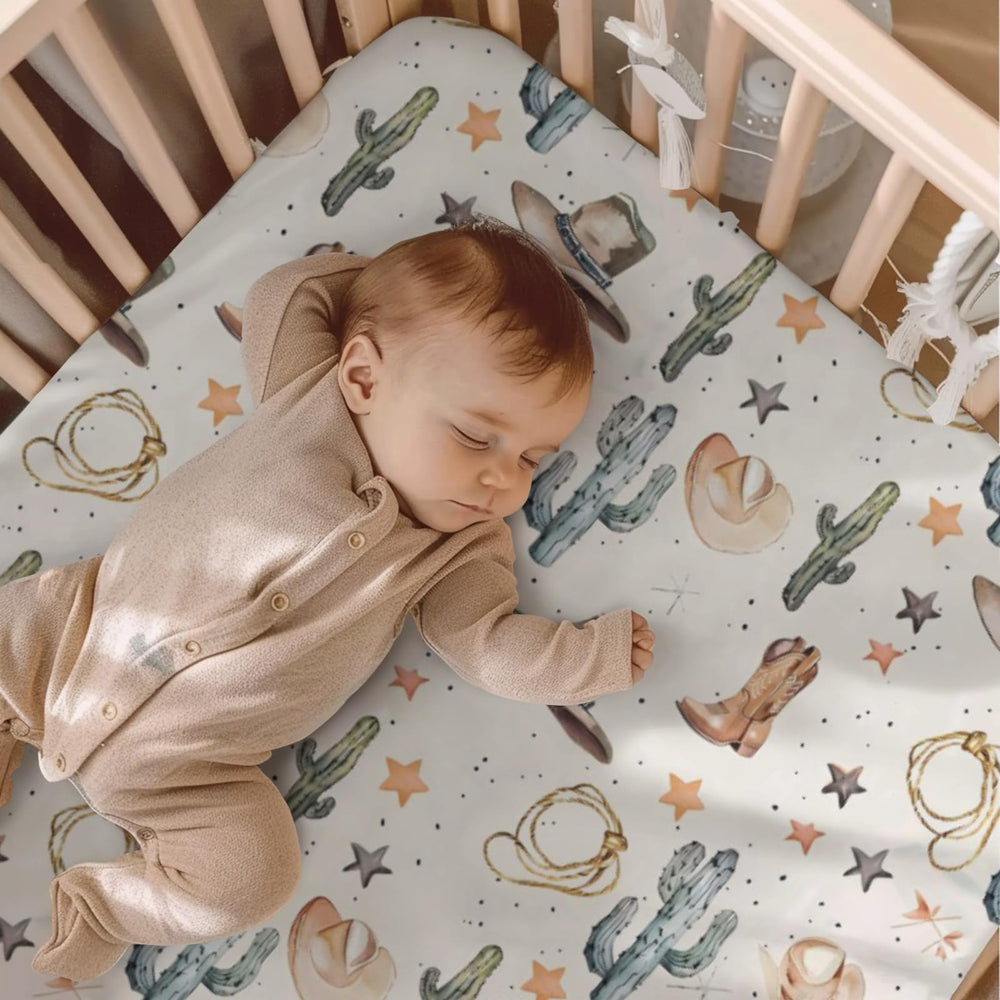 KuphiL10C easy-care machine washable crib sheet for busy families.