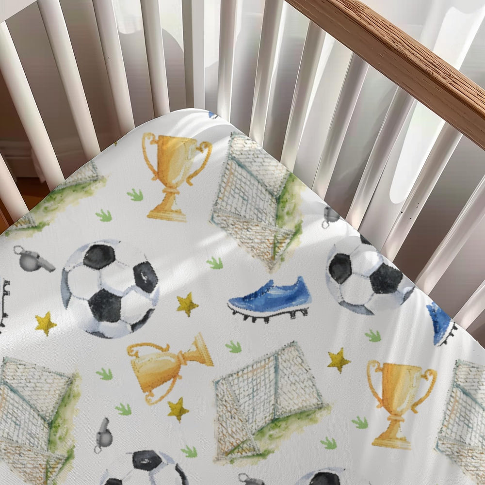KuphiL10C crib sheet with stars and shoes design enhances nursery decor and comfort