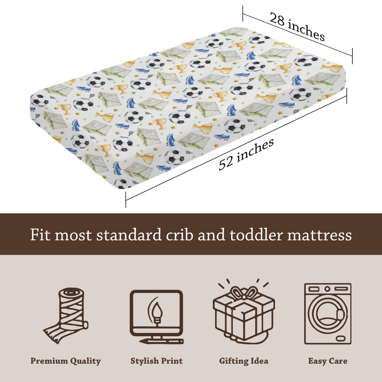 KuphiL10C watercolor design crib sheet complements gender-neutral nursery decor