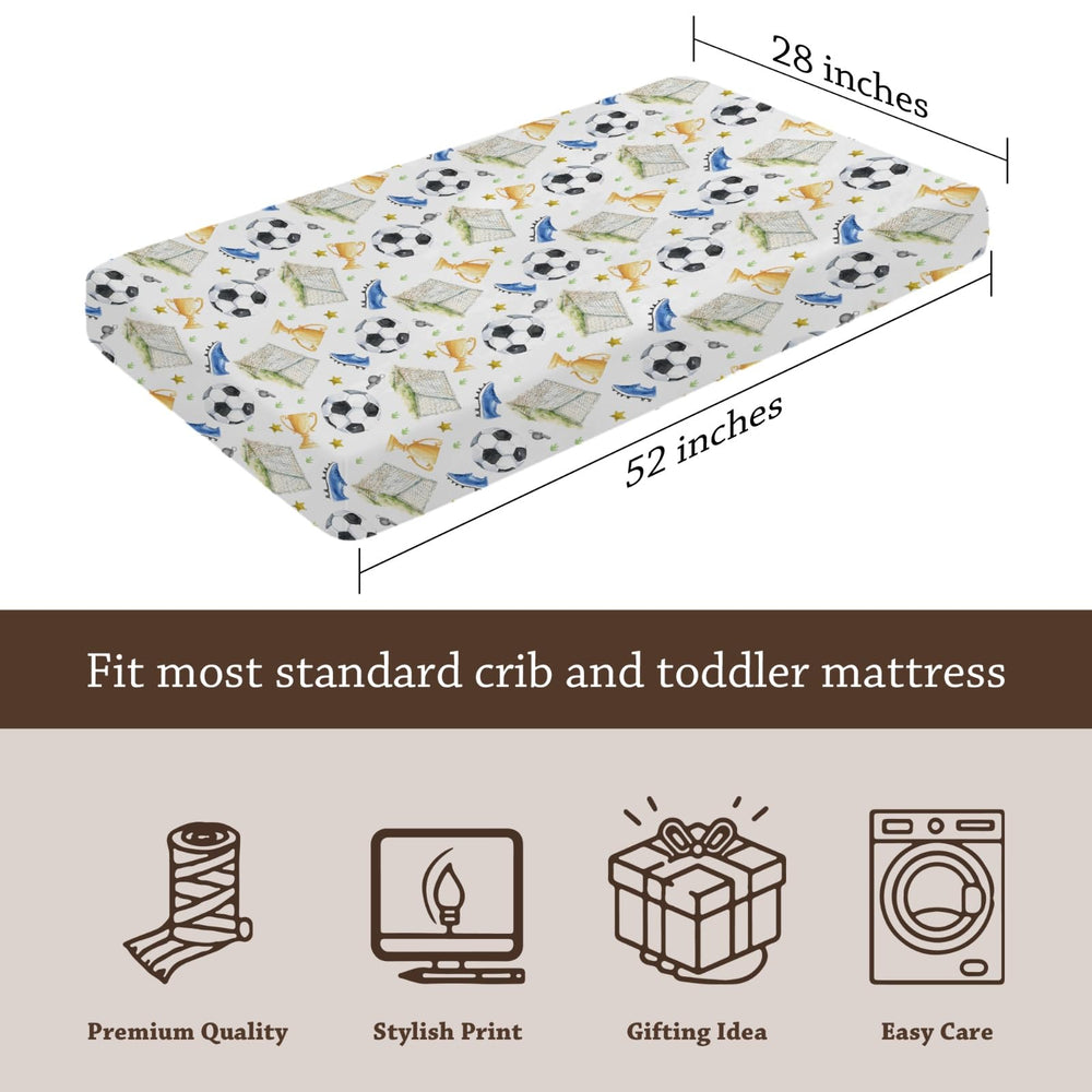 KuphiL10C watercolor design crib sheet complements gender-neutral nursery decor