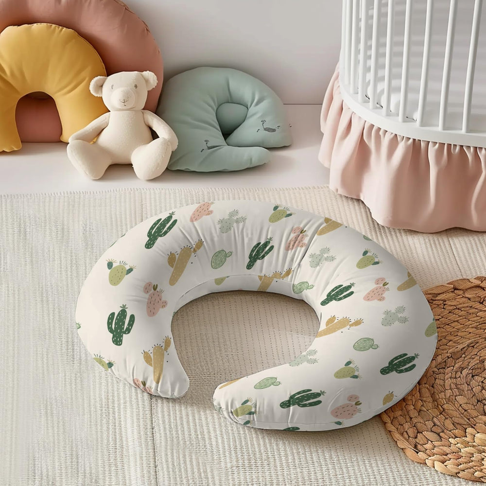 KuphiL10C western cactus cover fits standard pillow securely for steady feeding moments.