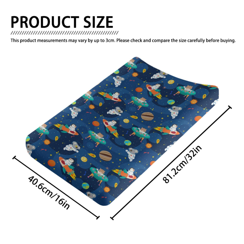 KuphiL10C baby changing pad cover space theme supports mess-friendly changes.