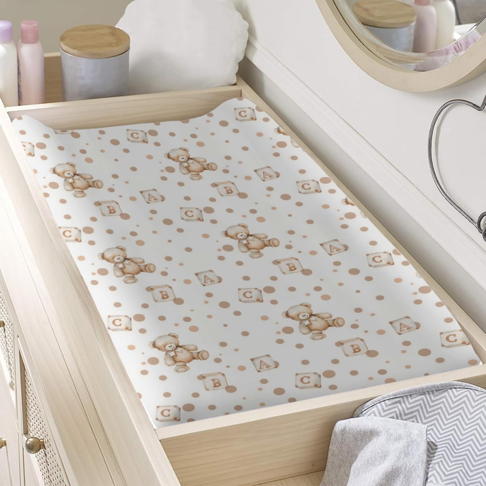 KuphiL10C 16x32 changing pad cover fits standard changing mats securely.
