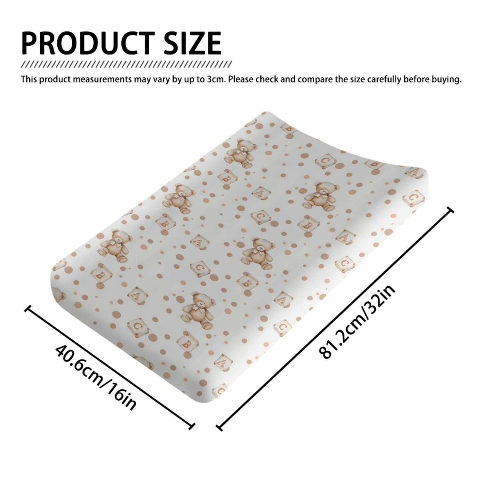 KuphiL10C baby changing pad cover, machine-washable on cold cycles for easy upkeep.