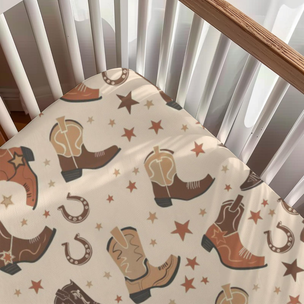 KuphiL10C crib sheet fabric close-up shows soft, breathable material gentle on baby's skin