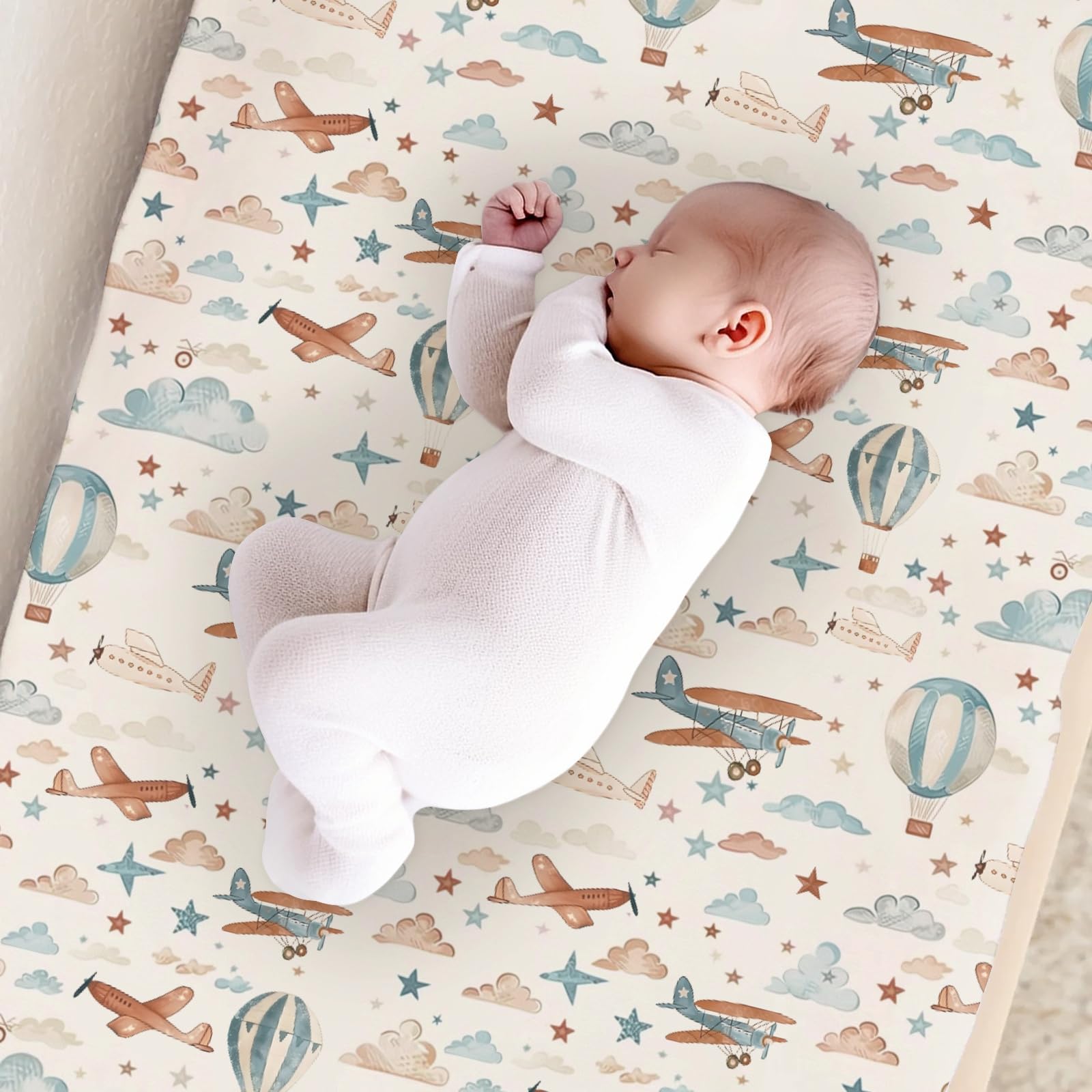 KuphiL10C modern unisex print enhances nursery decor on changing pad cover