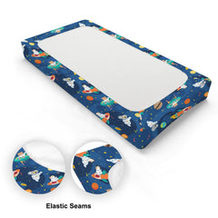 KuphiL10C planets and stars design fits unisex nursery decor.