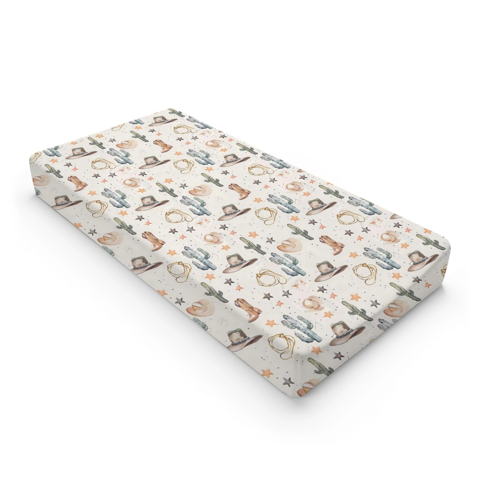 KuphiL10C western cactus design keeps diaper changes stylish and tidy.