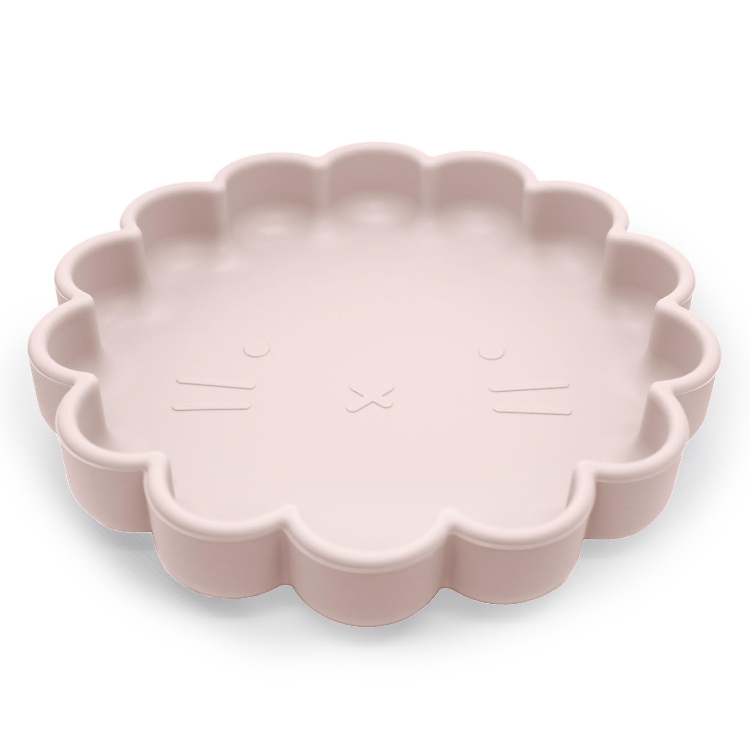 Kushies SiliLion embossed lion-detail plate entertains during meals.