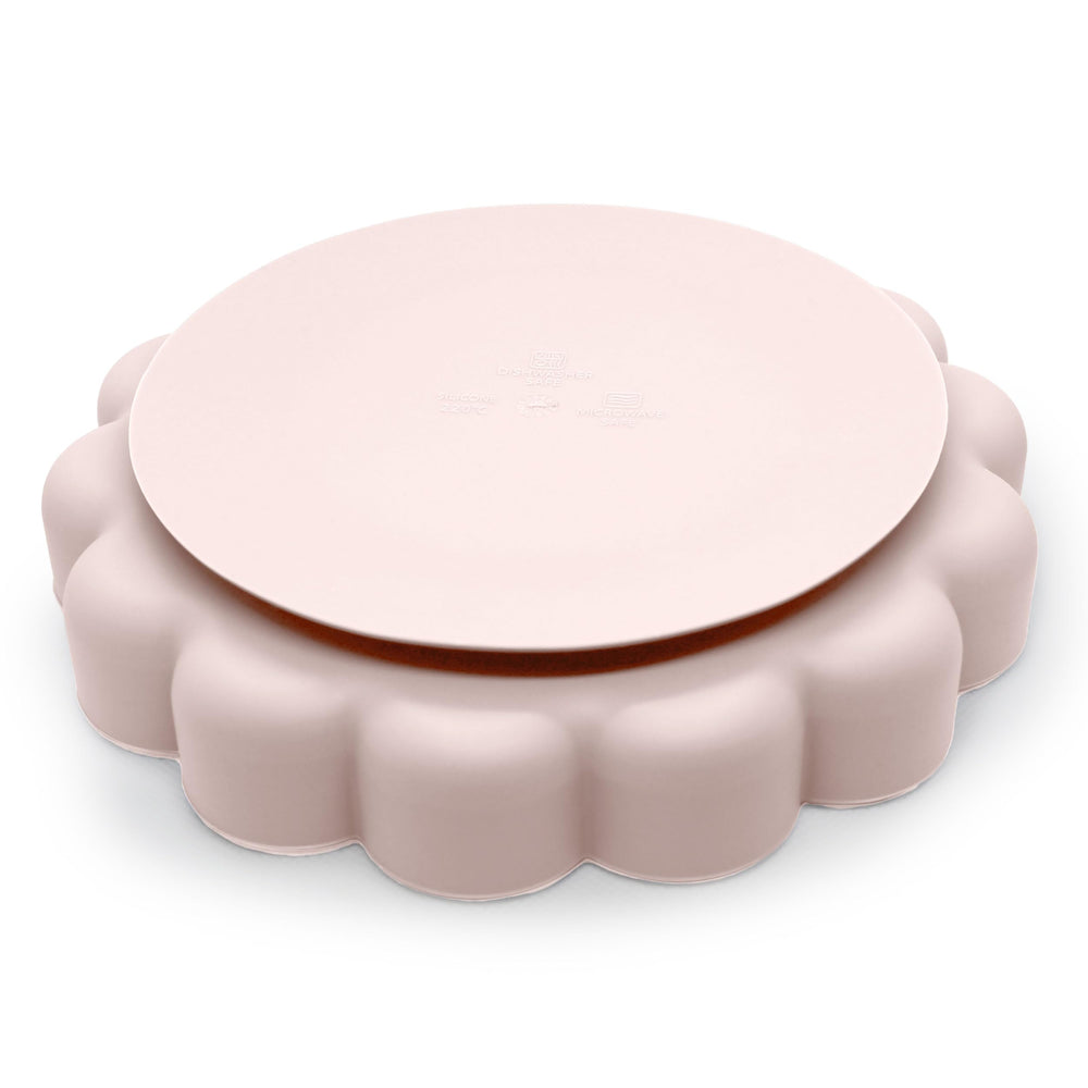 Kushies SiliLion plate is dishwasher and microwave safe for easy cleanup.