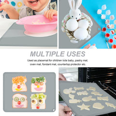 KVK toddler placemats with a non-slip bottom to keep meals steady.