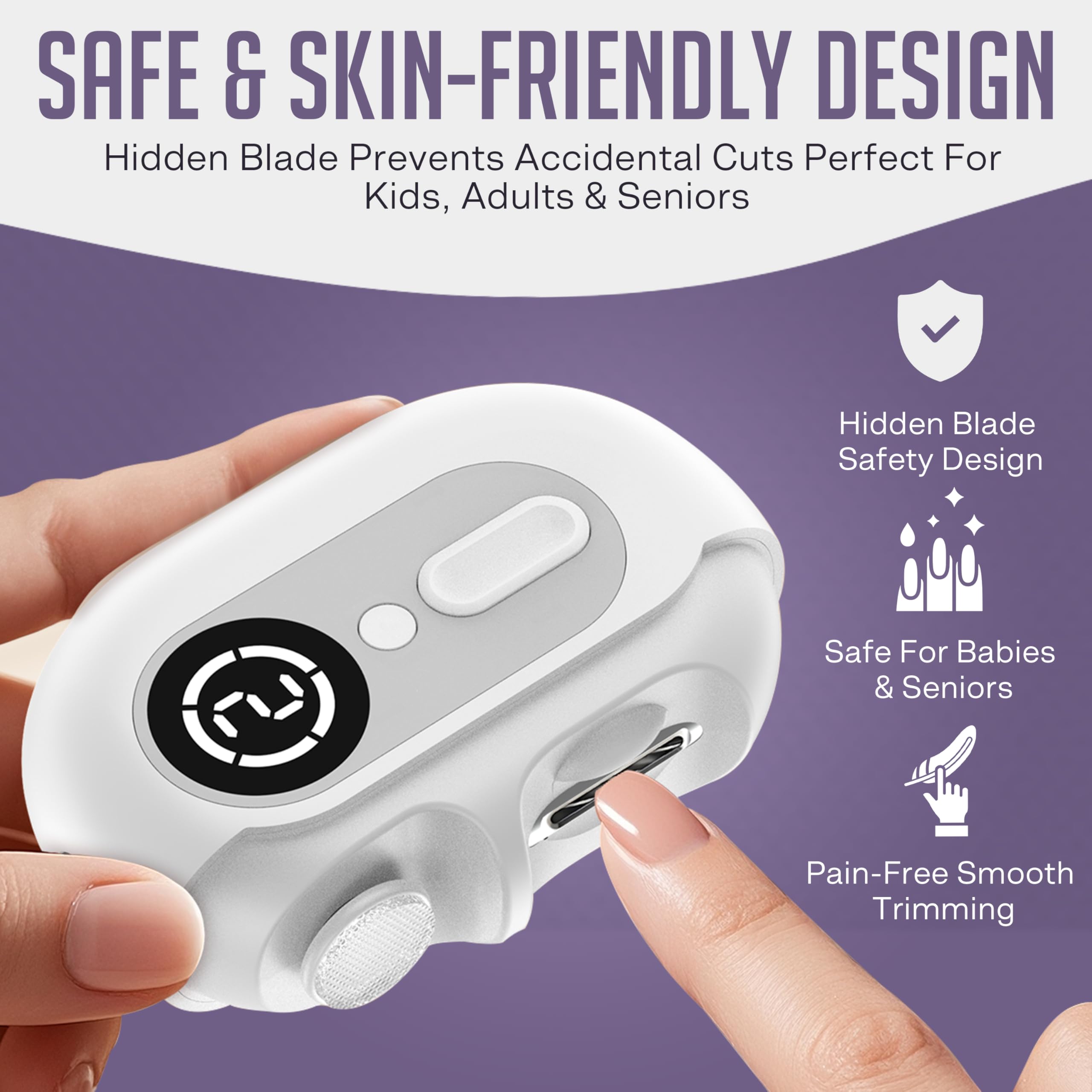 kvkor Easy Clip Senior Nail Trimmer with ergonomic grip for easy handling