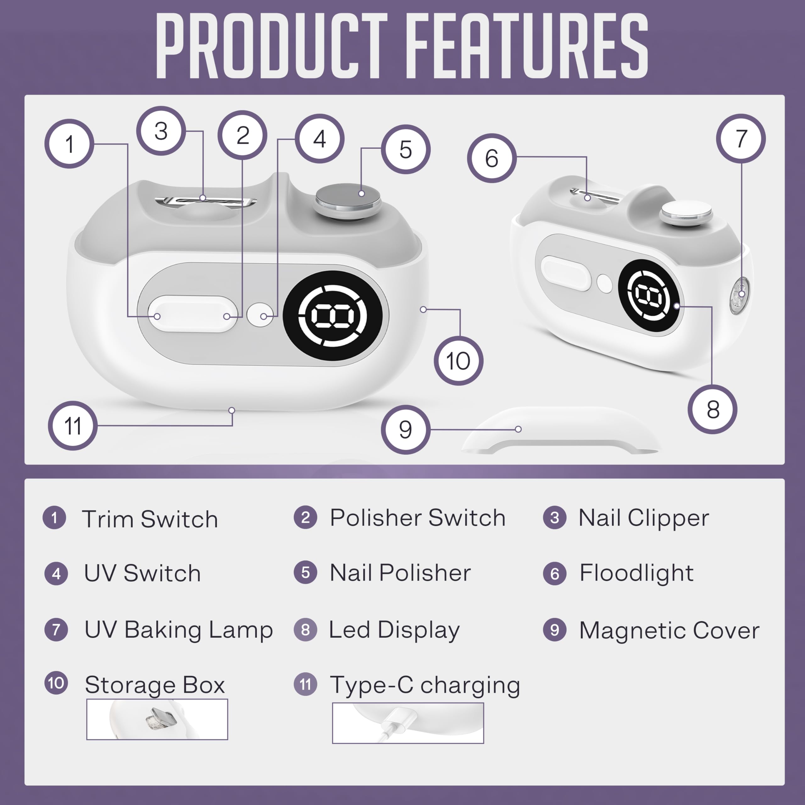 kvkor Easy Clip Type-C Charging for fast, convenient power at home or travel