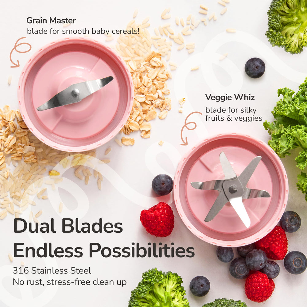 Kwiplee Bubble Blender glass cups used for baby food purée